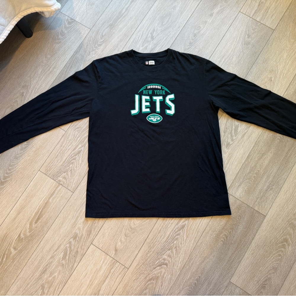 NFL Team Apparel Men's New York Jets Long Sleeve Shirt Size XL Black